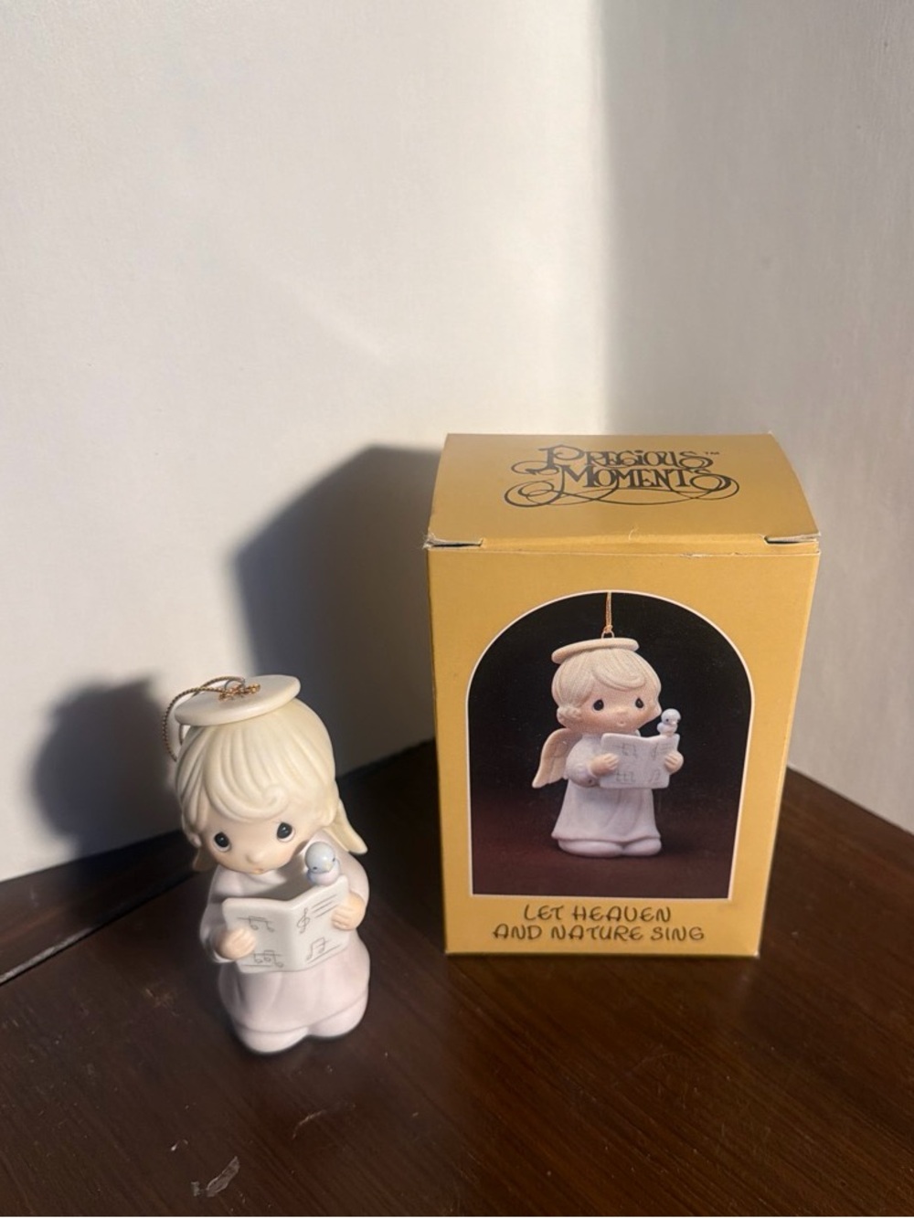 Precious Moments Cream and White Angel Choir Ornament let Heaven and nature sing